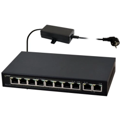 SG108 PULSAR Switch 10-portowy Gigabit Ethernet, 8 portów PoE