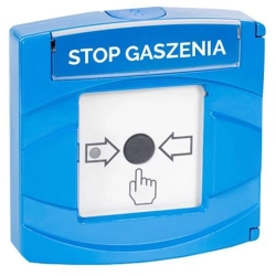 HME/5015/11/18/02 INIM Przycisk STOP gaszenia w kolorze niebieskim
