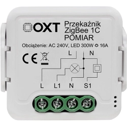 T260P OXT Przekaźnik 1 obwód pomiar prądu TUYA ZigBee
