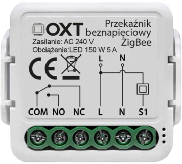 T250 OXT Przekaźnik beznapięciowy, moduł TUYA, ZigBee