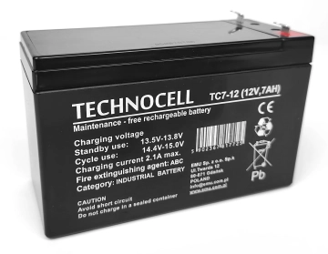TC 7-12 TECHNOCELL Akumulator AGM 12V 7Ah