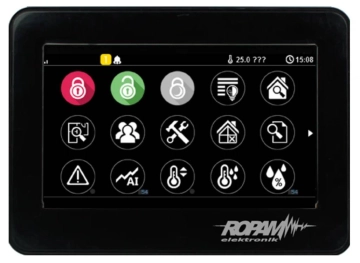 TPR-4BS-P Ropam Panel dotykowy LCD 4,3 cala w czarnej obudowie