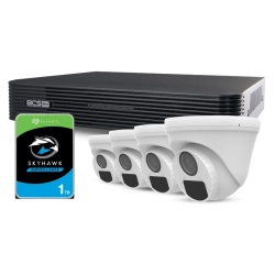 H10 Zestaw monitoringu 4 kamery 5Mpx z rejestratorem i dyskiem 1TB