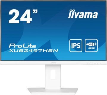 XUB2497HSN-W2 IIYAMA Monitor FullHD 24 cale IPS LED 1ms 100Hz ze stacją dokującą USB-C