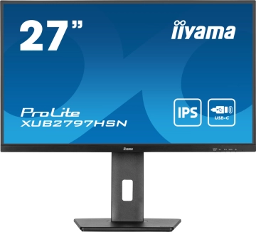 XUB2797HSN-B2 IIYAMA Monitor FullHD 27 cali IPS LED 1ms 100Hz ze stacją dokującą USB-C