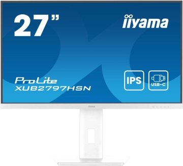 XUB2797HSN-W2 IIYAMA Monitor FullHD 27 cali IPS LED 1ms 100Hz ze stacją dokującą USB-C