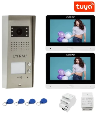 Zestaw wideodomofonowy COSMO Video R2 CYFRAL, kamera HD z monitorami V-7 WiFi