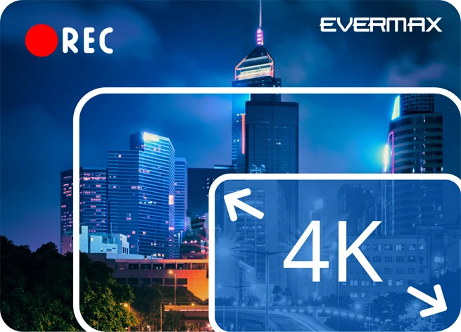 Rozdzielczość w rejestratorach EVERMAX