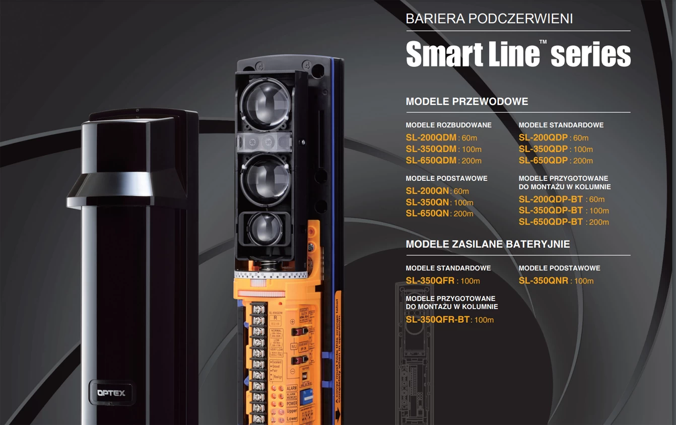 Bariery podczerwieni SmartLine series OPTEX