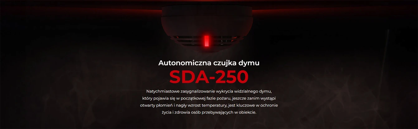 Autonomiczna czujka dymu SDA-250 SATEL