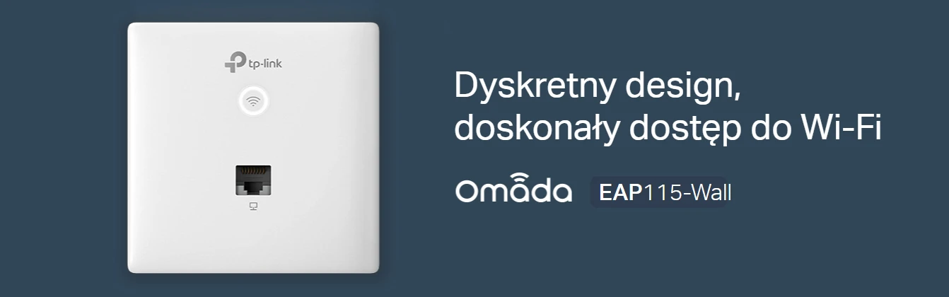 Dyskretny design, doskonały dostęp do Wi-Fi EAP115-Wall TP-link