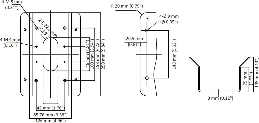 HIKVISION DS-1476ZJ-SUS - wymiary