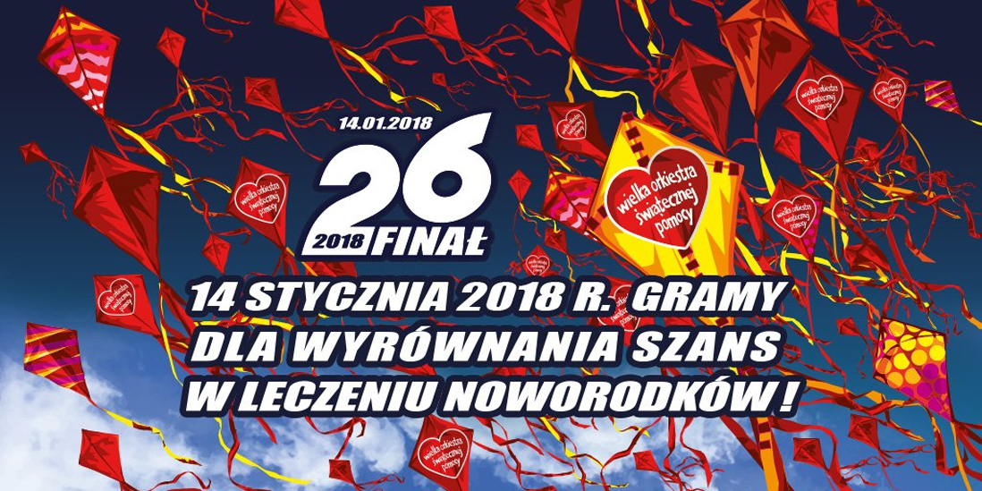 26 finał WOŚP - 14 stycznia 2018 r.