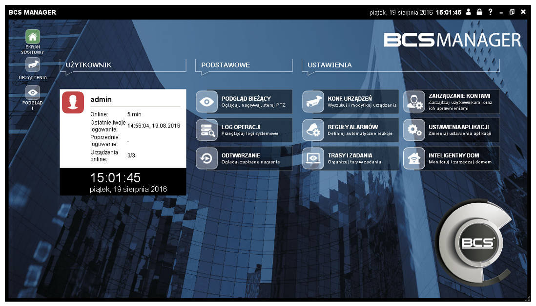 BCS Manager 1.1 - Aplikacja dla urządzeń serii BCS POINT