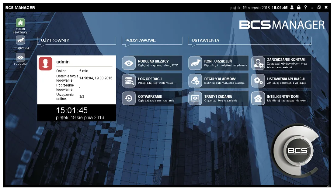 BCS Manager 1.1 - Aplikacja dla urządzeń serii BCS POINT BCS Manager 1.1 - Aplikacja dla urządzeń serii BCS POINT