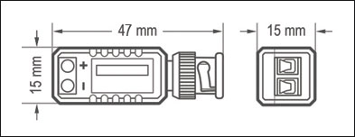 Wymiary transformatora video EVX-T101-AHD EVERMAX