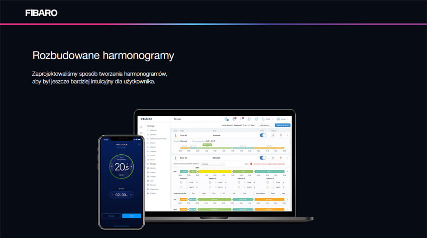 Rozbudowane harmonogramy systemu FIBARO