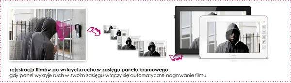 Wideodomofon Lanz - rejestracja filmów po wykryciu ruchu w zasięgu panelu bramowego Wideodomofon Lanz - rejestracja filmów po wykryciu ruchu w zasięgu panelu bramowego