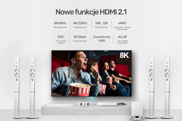 Kable HDMI 2.1 - lista nowych funkcji