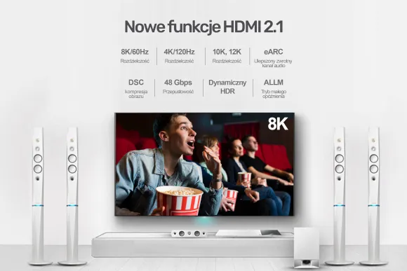 Kable HDMI 2.1 - lista nowych funkcji Kable HDMI 2.1 - lista nowych funkcji