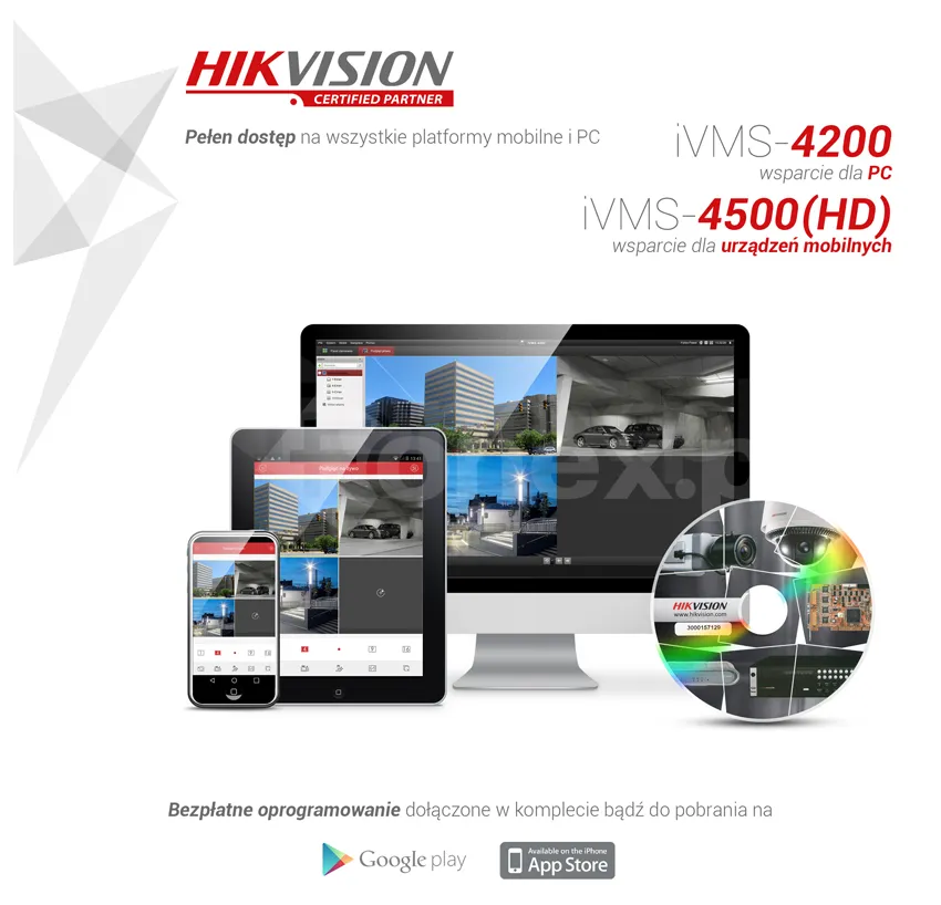 Oprogramowanie kliencie iVMS-4200 / iVMS-4500 HIKVISION - pełny dostęp na wszystkie platformy mobilne i PC. Oprogramowanie kliencie iVMS-4200 / iVMS-4500 HIKVISION - pełny dostęp na wszystkie platformy mobilne i PC.