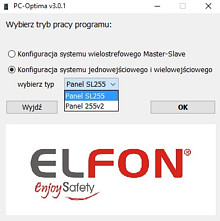 PC-Optima 3 Oprogramowanie do konfiguracji paneli Optima Elfon