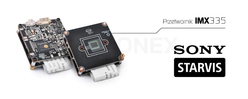 Przetwornik obrazu SONY STARVIS model IMX335. Kamery 4-systemowe 5.0 MPx serii EVX-FHD EVERMAX. Przetwornik obrazu SONY STARVIS model IMX335. Kamery 4-systemowe 5.0 MPx serii EVX-FHD EVERMAX.